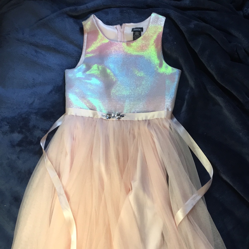 Zunie girls size 10 pink formal dress
